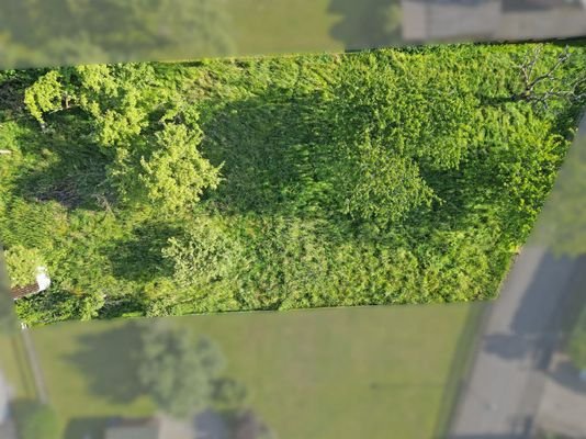 Luftbild mit Grundstücksgrenzen