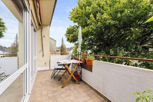 Blick auf/vom Balkon