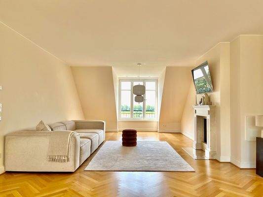 Wohnbereich mit Kamin