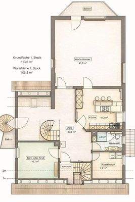 Grundriß Obergeschoß