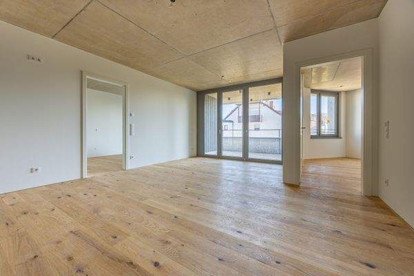 Wohnküche mit Blick zum Masterschlafzimmer _ Zimmer - HERDERGÄRTEN 1.3.2