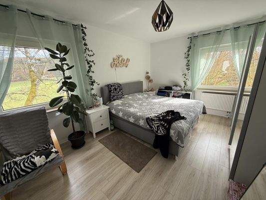 Schlafzimmer bewohnt