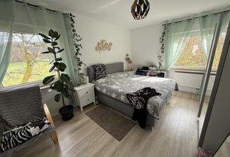 Schlafzimmer bewohnt