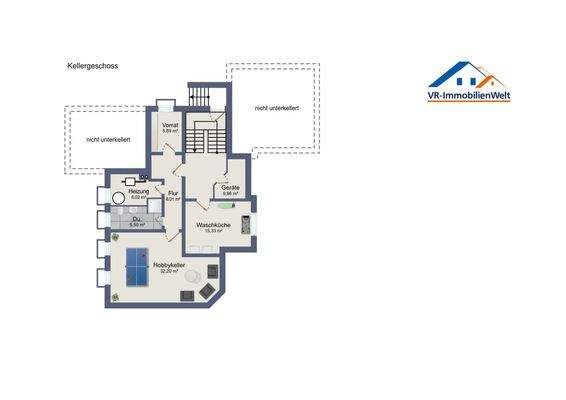 Grundriss Pension Kellergeschoss
