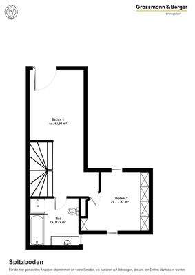 Grundriss Spitzboden