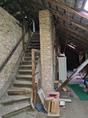 Ansicht: Reserve bzw. Ausbaufläche 4. OG (Maisonette "unten" bzw. Aufgang zum Oberbereich)