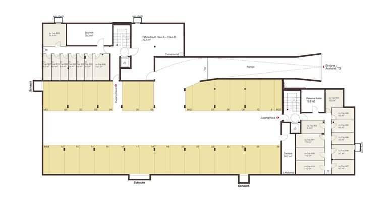 Wohnanlage Ringstraße, Feldkirch - Tiefgarage