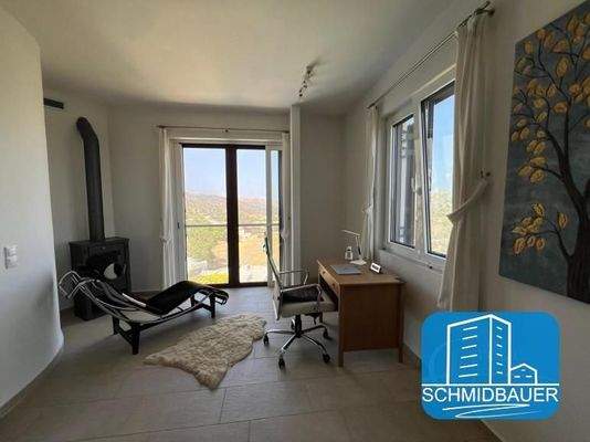 Kreta, Listaros: Modern gebaute Villa mit herrlichem Meerblick