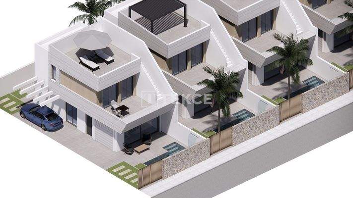 Stylish Detached Villas with Pools near Amenities in San Javier