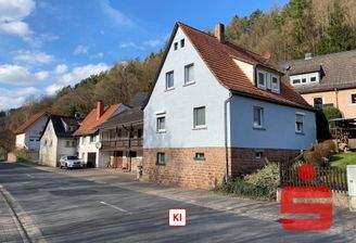 KI-Generiert, Außenaufnahme Anwesen mit Anbau