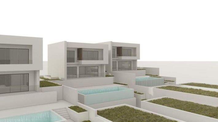 Kreta, Plaka: 3 Grundstücke mit Meerblick und Baugenehmigungen bei Elounda zu verkaufen