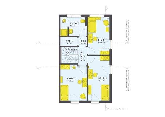 Grundriss Obergeschoss