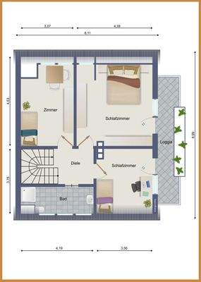 Grundriss Obergeschoss