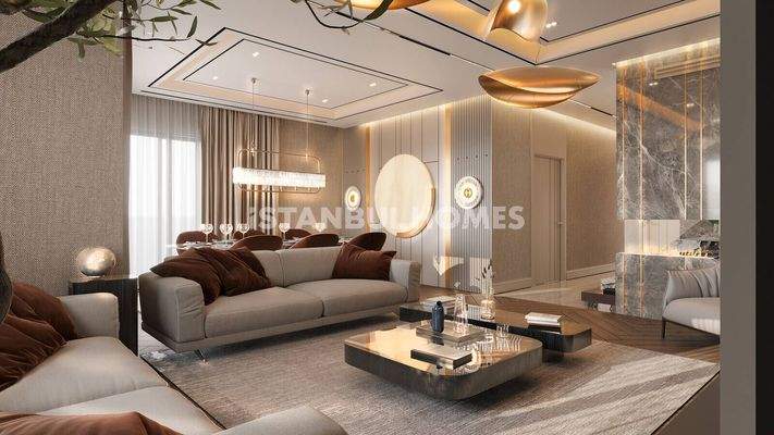 Apartments in a Project 150 M from the Metro in Istanbul Sisli