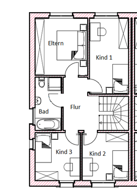Obergeschoss - Gestaltungsbeispiel