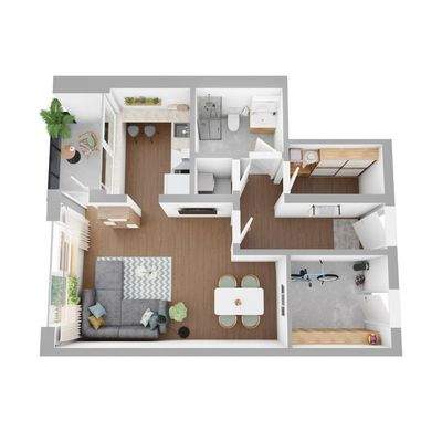 1 Zim. Wohnung Grudriss