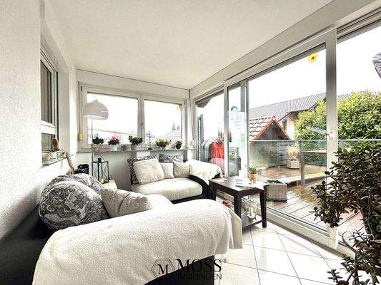 Wintergarten vom Wohnzimmer her 