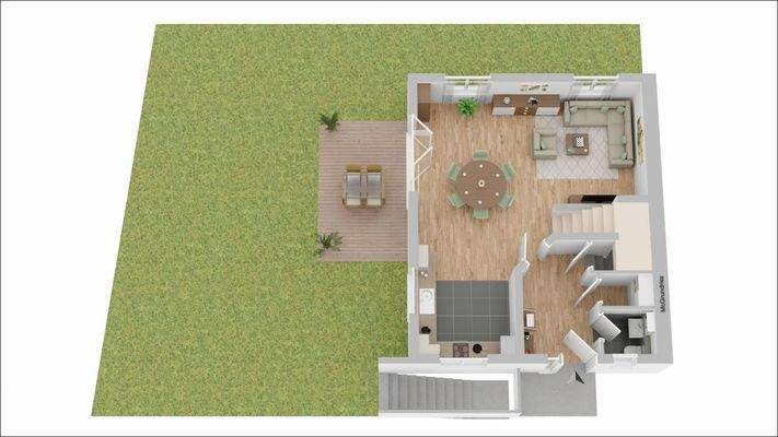 Grundriss EG DHH hinten 