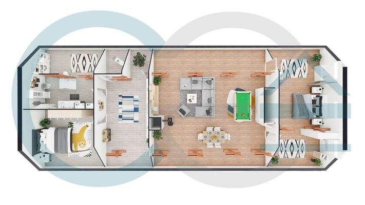 3D Grundriss Obergeschoss