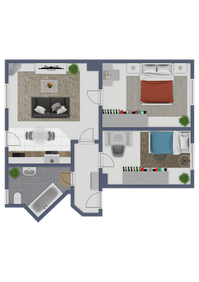 Grundriss Elbufer 15, 2. OG