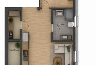 Grundriss der Wohnung 29 im 1. OG
