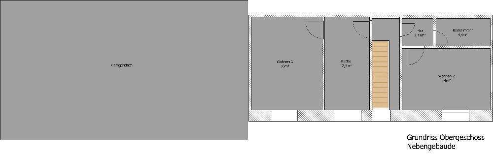 Grundriss Obergeschoss Nebengebäude