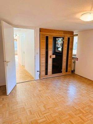 Sauna im Schlafzimmer unten
