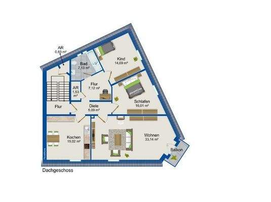 Grundriss Dachgeschoss