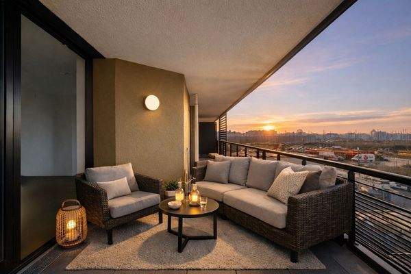 Moderne Balkonansicht