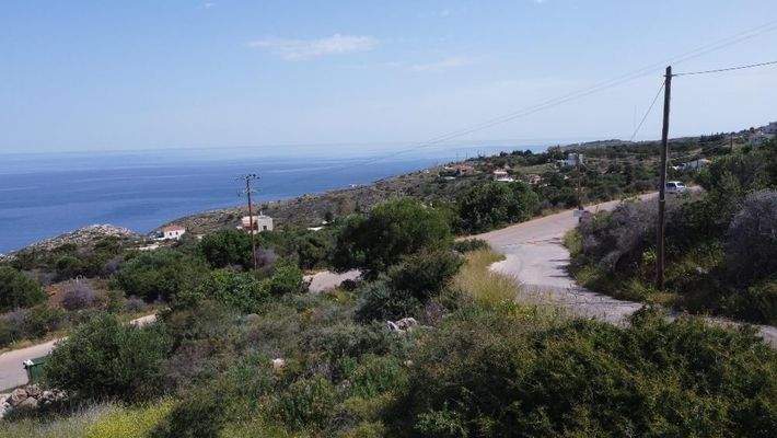 Kreta, Kokkino Chorio: Grundstück mit Meerblick und Bergblick zu verkaufen