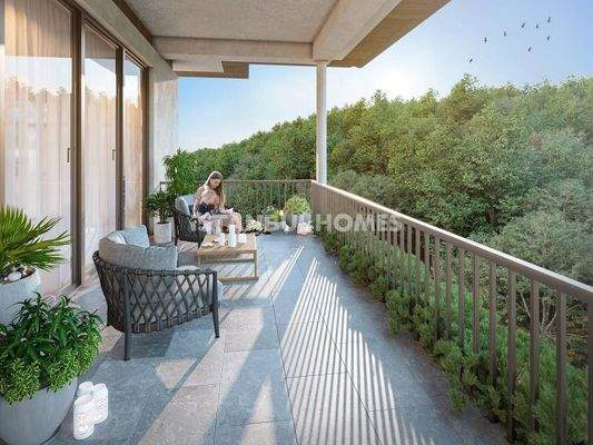 High-Ceiling Apartments in a Residential Complex in Eyup