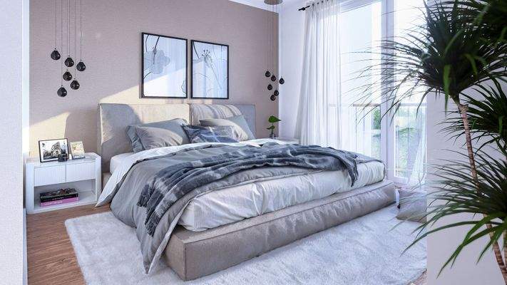 03_74 m_ - Innenraumvisualisierung - Schlafzimmer