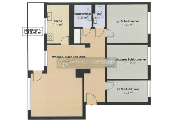 Grundriss mit Maßen