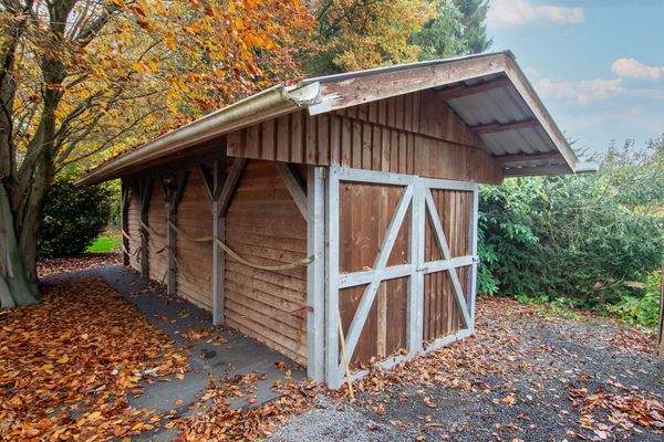 Ansicht vom Gerätehaus