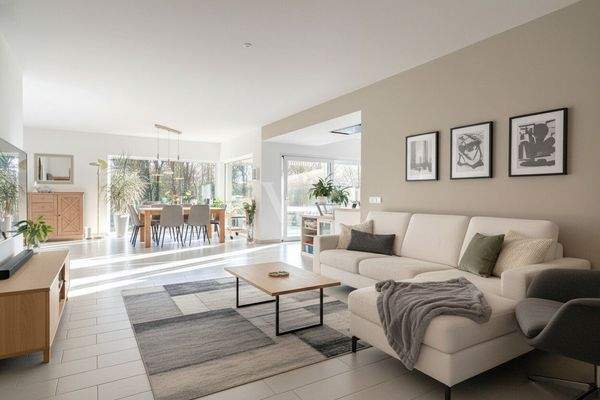 Möbelierungsbeispiel Wohn- und Essbereich