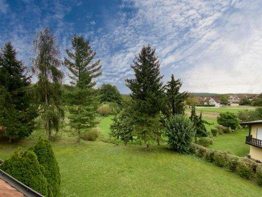 Ausblick vom Wohnzimmerfenster