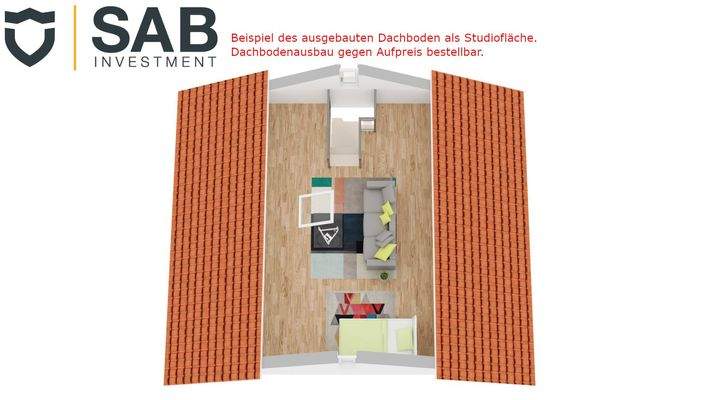 Dachboden, optional mit Ausbau