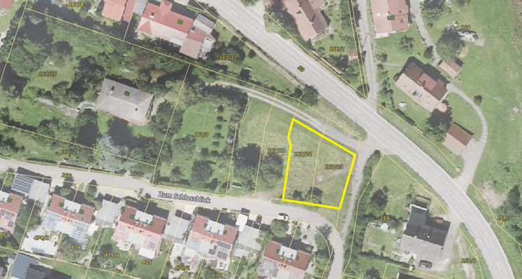 Flurkarte Sat. markiert