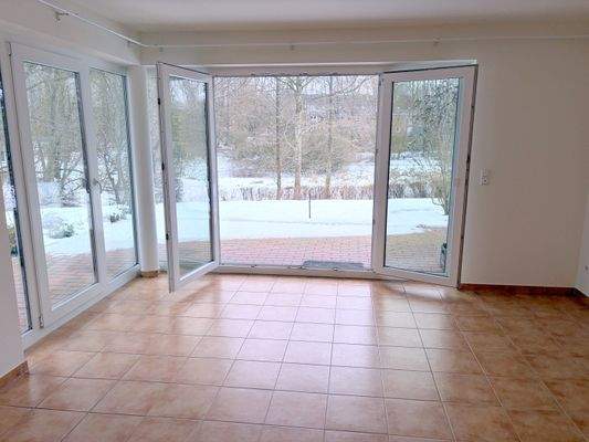 Blick aus dem Wohnzimmer