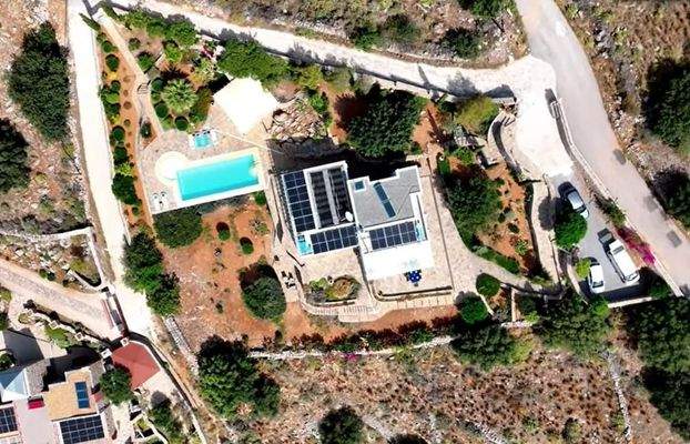 Kreta - Pano Elounda - luxuriöse Villa mit Pool und Panorama Meerblick auf die Mirabello Bucht