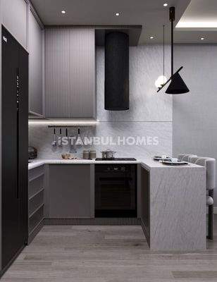 Flats in a Complex with Security in Kagithane Istanbul