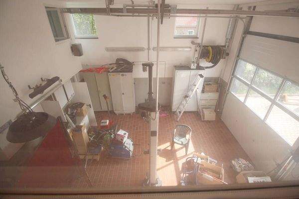 Adlerperspektive auf den Werkstattbereich