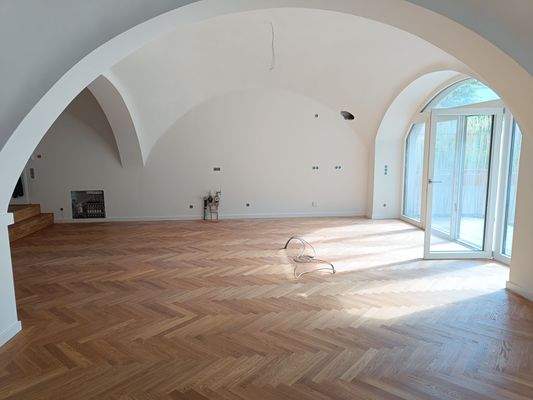 Kochbereich mit Zugang zum Balkon 