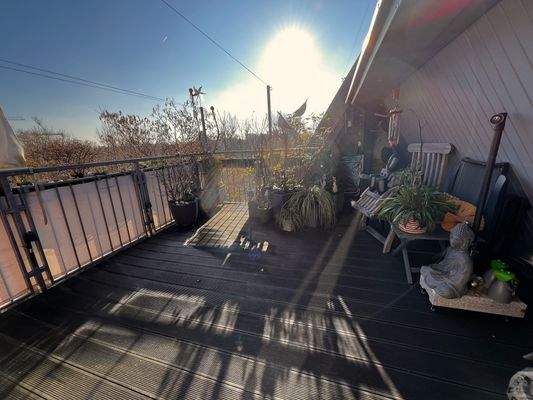 Dachterrasse im Herbst