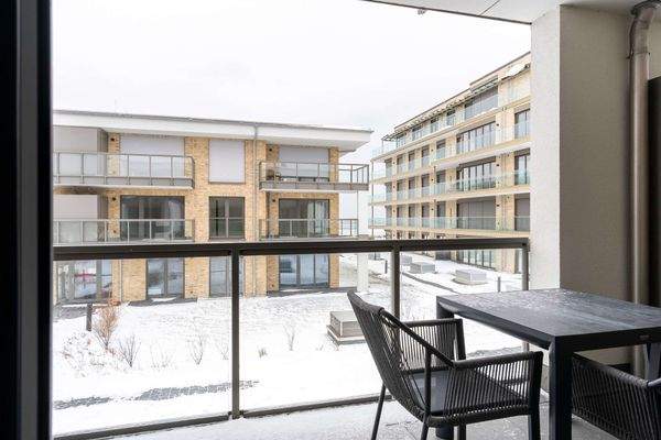 Balkon mit Blick richtung Nordsee
