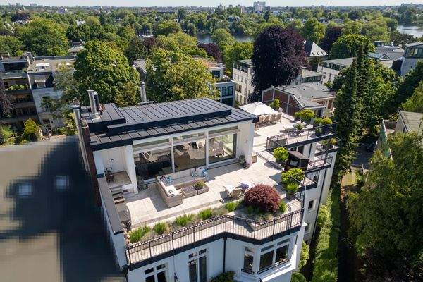 Dachterrasse im Sommer 