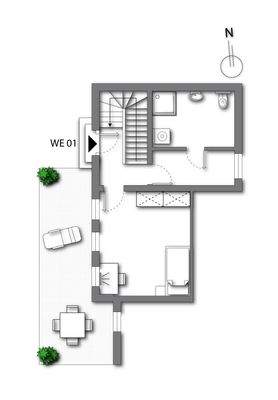 W01 - Erdgeschoss (kein Maßstab - Details können abweichen)