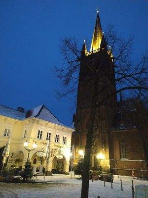 Hülser Markt im Winter
