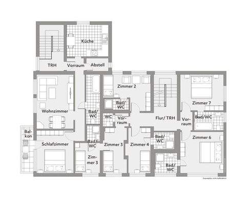 Grundriss / Skizze 1. OG