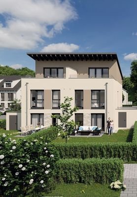 Außenansicht Gartenseite Pultdach